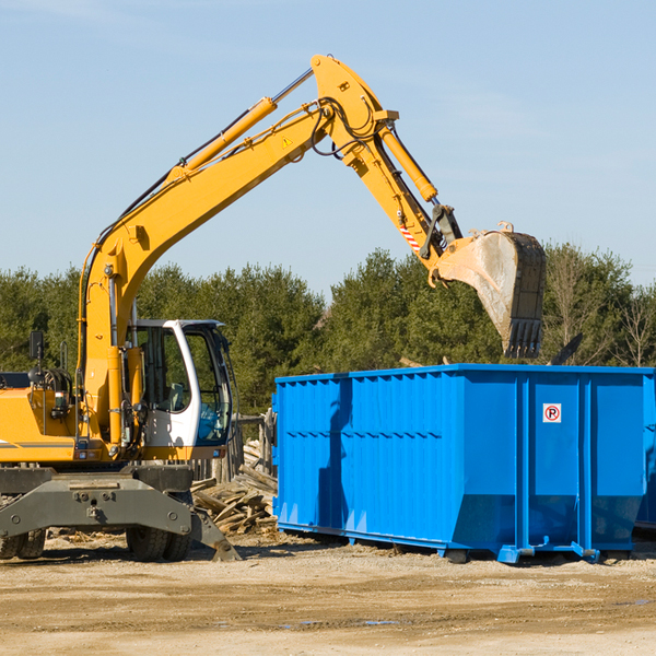 can i choose the location where the residential dumpster will be placed in Robie Creek